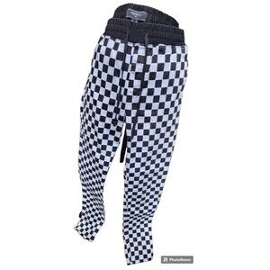 Forever 21 Mens Checkered Jeans Size Medium Black/White Pullon Drawstring Close